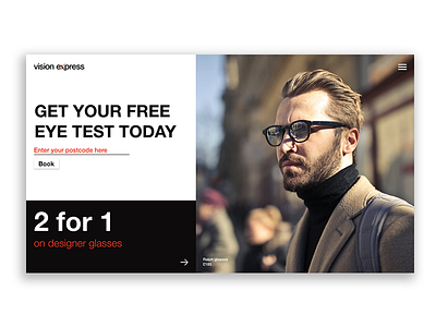 Vision Express Web UI adobe adobe xd glasses ui ui design user interface ux vision express web web design website