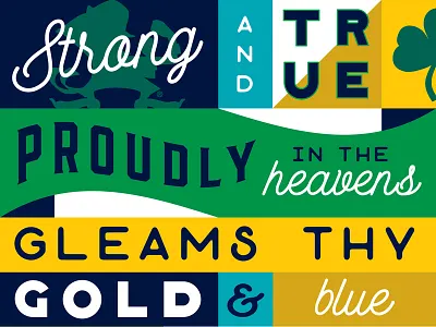 Notre Dame Alma Mater Pattern notre dame pattern university