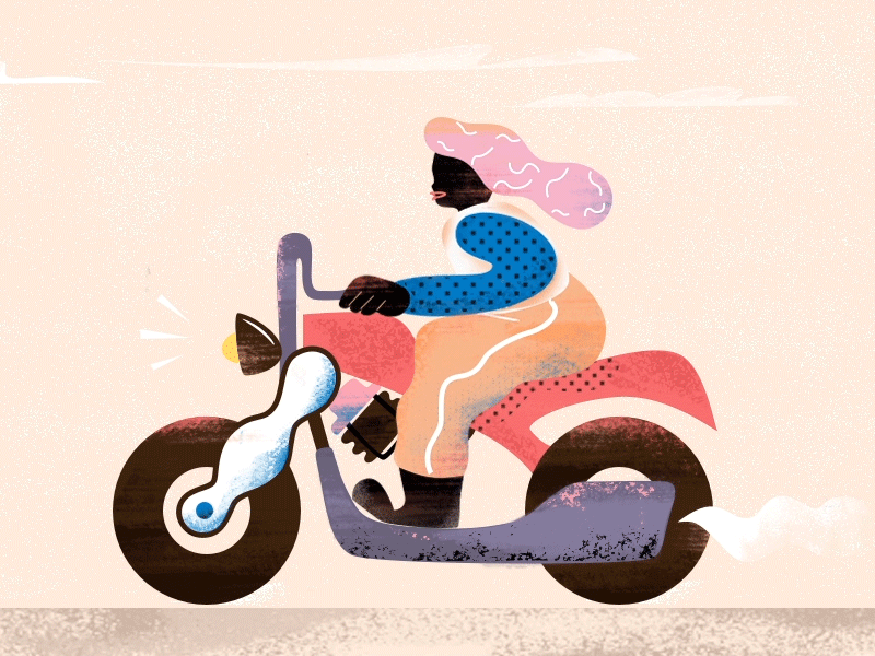 on my way animation car illustrator color character