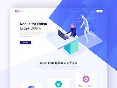 ARTIntellect - Landing Page clean colors design illustration landing one page ui ux web