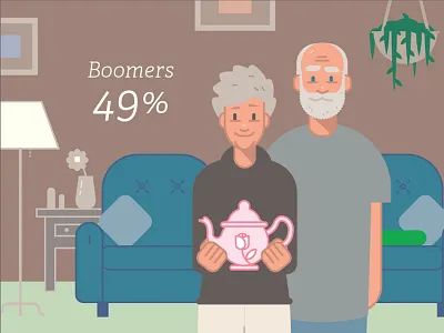 Baby Boomers baby boomer business character design generations illustration media retirement social