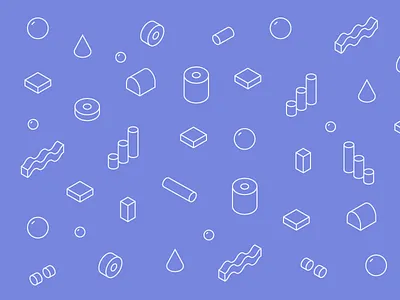 Blocks isometric purple shapes