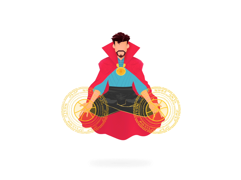 Doctor Strange avengers doctorstrange dribbble hero illustration invitation invite marvel motion movin
