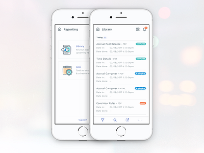 Mobile Reports Library feather ios iphone reporting reports ricardo