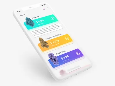 Pricing canada cannabis cart dailyui hybird list marijuana pot shopping strain ui weed
