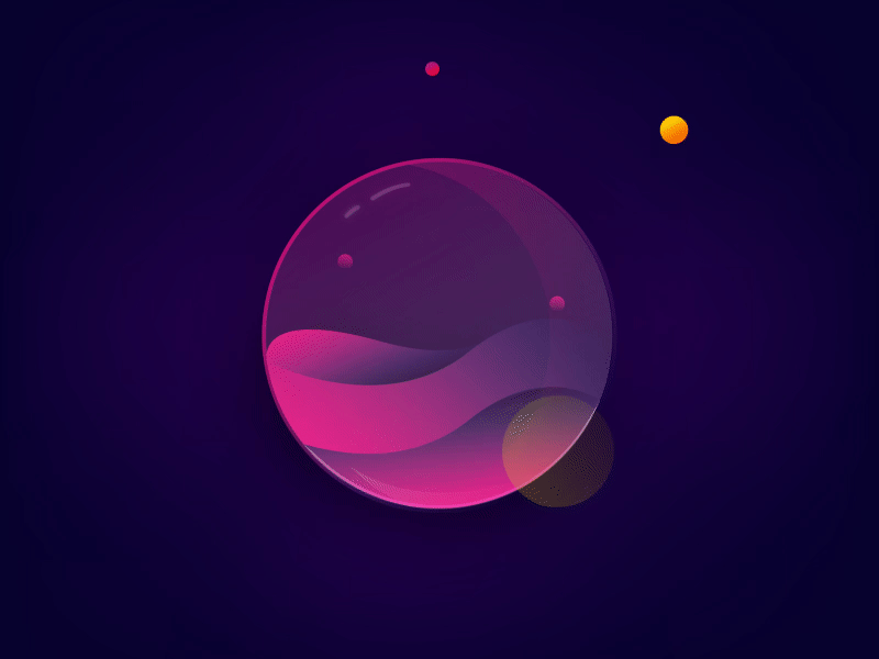 Glowball Animation - Freebie animtion free freebie gif ios iphone planet ui ux