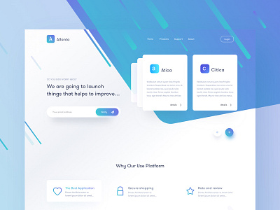 Atlanta | Agency Template animation app bitbean branding colorful curve graph isometric logo quotes shifting website