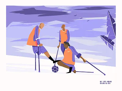 One legged football team legged one 、football