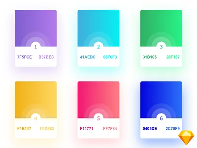 Gradients blue colour freebie gradient gradients green palette red sketch theme yellow