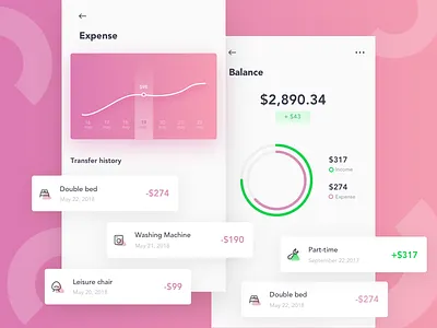 Balance sheet #17/100 balance color dashboard gradient ui ux
