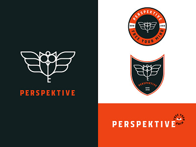 Perspektive apparel badges brand branding identity logo package package design packaging skateboard skating
