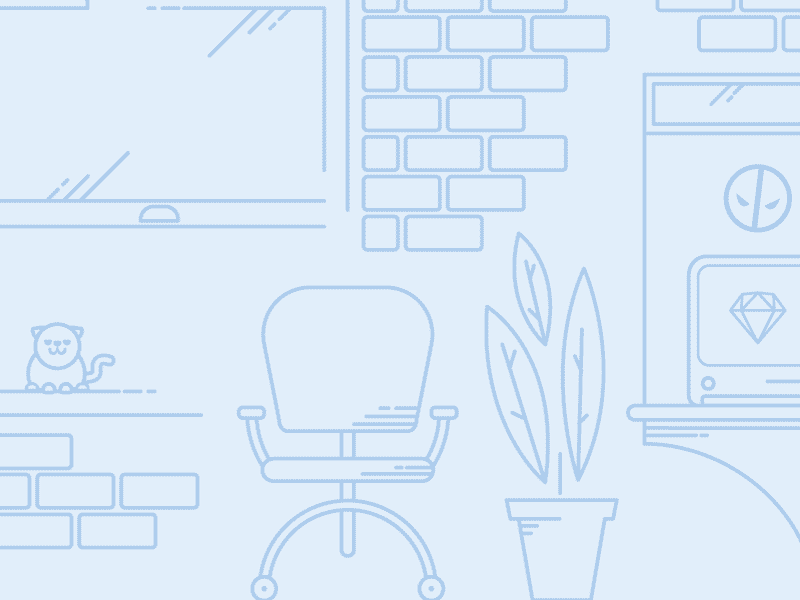 Example of Simple line art flat design background