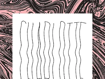 Charlotte Waves & Marble art charlotte illustration letter letters marble pink texture type typography vector wavy