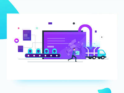 Integrate illustration code document files illustration integrate ui user user interface ux van work