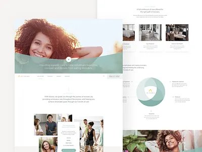 Recovery clean design homepage interface landing site ui user interface website wordpress