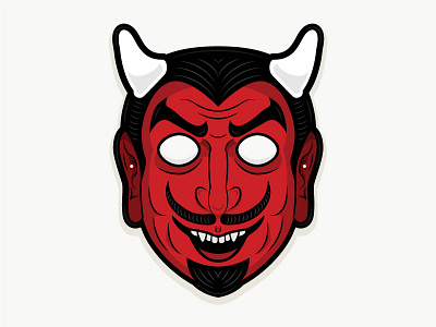 Plastic Horror - Devil Mask 1950 50s devil halloween horror illustration mask satan t shirt