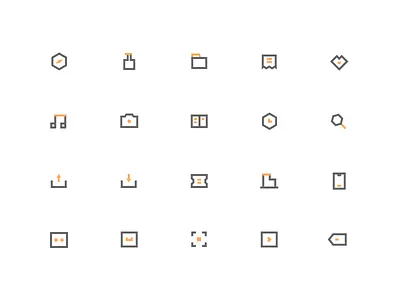A set of icon exercises. icon
