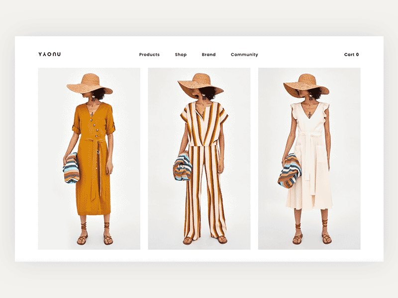 Catalog & Product Pages animation banner design principle shop ui ux web website