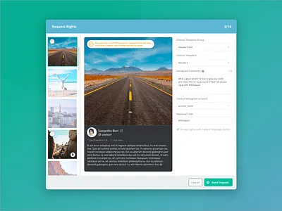 Rights request modal refresh card image queue modal multiselect