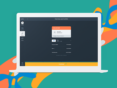 Send Money app desktop/mobile adobe app currency dekstop design flat material minimal mobile money send