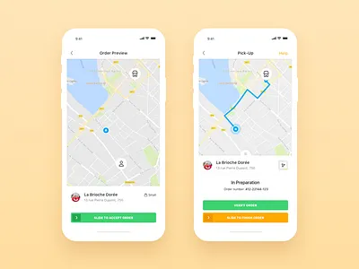 Be My Bee iOS App Order Preview And Pick Up bemybee ios minimal app clean app design food delivery app product order restaurant profile shopping ecommerce application ui ux user experience user interface