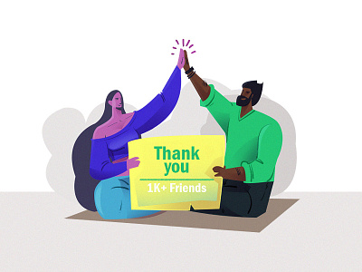 Thank you art characterdesign chill girl illustration web