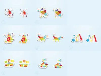 Inspired by Maker Faire 2018 San Mateo boat faire geometric illustration maker robot rocket science sticker tangram technology triangle