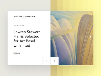 Art gallery promotional website art design gallery landing mockup sketch slider web web design