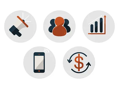 Advertising for the mobile savvy advertising branding business design flat graphic design icon illustration logo mobile vector
