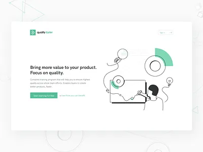 Landing Quality Faster ideas illustration landing landing page product design quality team work