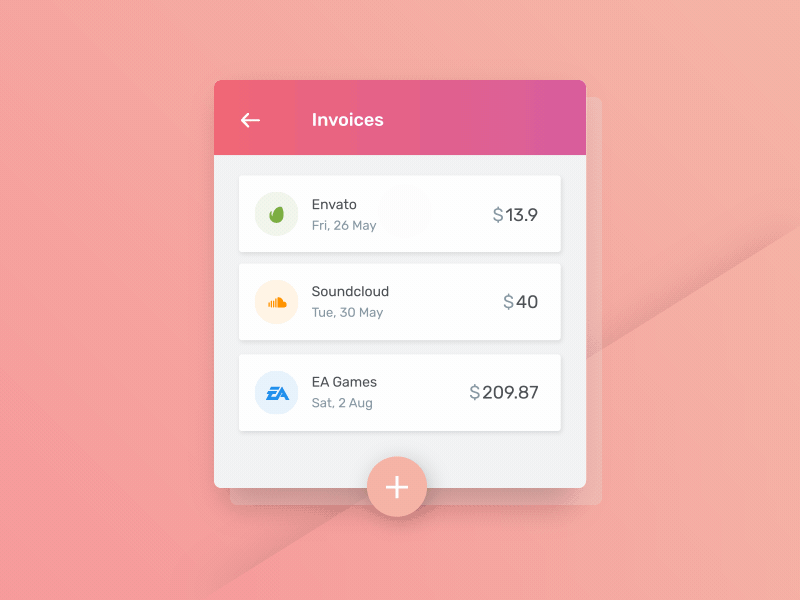 Card swipe actions animation app bangalore credit design invoice kerala kochi material motion payment typography ui ux vector vlockn