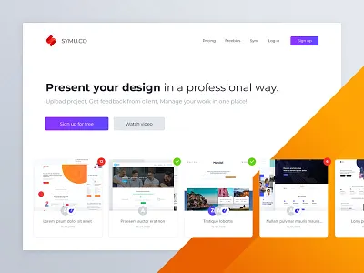 Symu LP - concept design symu ui ux we webdesign