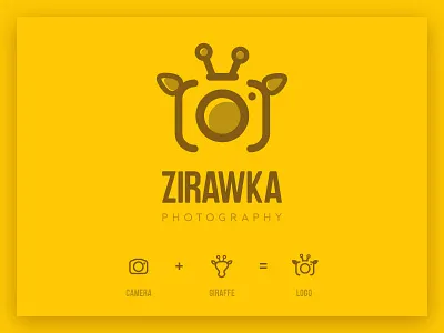 Giraffe photography logo brown camera giraffe instagram logo photo photographer photography talented yellow zirawka