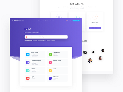 Qonto New Helpcenter bank design fintech helpcenter landing neobank qonto support web zendesk