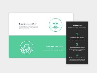Landing Page green landing page mobile ui ux
