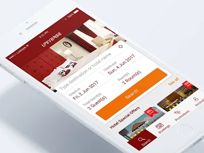 Hotel App iOS 3/3 agoda app booking app design discount reservation room travel traveloka trivago ui yogyakarta