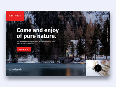Hotel exploration improvements adventure explore forest homepage hotel landing landing page nature room travel trip video