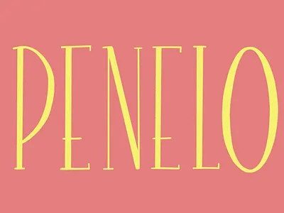 Penelope handlettering handtype lettering penelope pink serif yellow