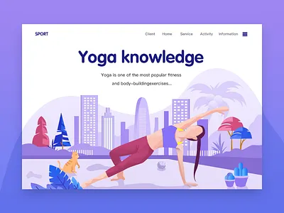 Yoga knowledge inbetweening lighthouse scenery ui