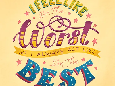 oh no! take 2 3d type handlettering handtype lettering lyrics script