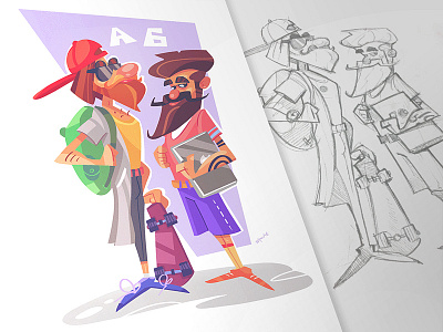 24 Мay character characterdesign drawing fun hipsters ink pencil sketch sketchbook spovv