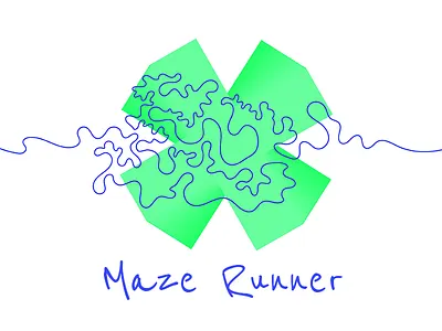 Maze Runner colours graphics illustration line maze