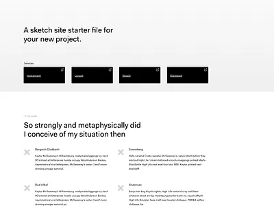 Free Sketch Site Starter File design file free free sketch file site starter wireframe