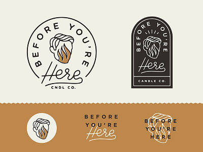 BYH v.2 Branding badge branding candle face fire flame lettering logo script