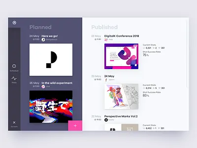 Shot Scheduler app calendar dashboard dribbble exploration flat planner schedule ui ux web