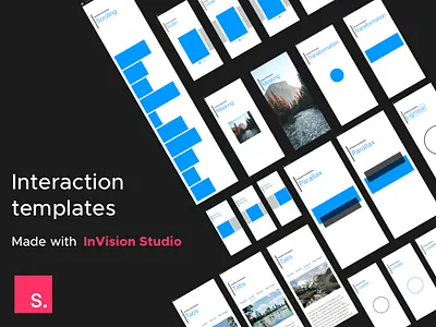 Free InVision Studio Interaction Templates animation design download freebie interaction invision mobile studio template ui ux web design