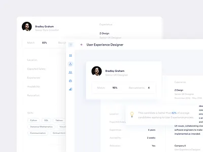 Candidate's resume 💡 dashboard interface recruitment resume ui ux web