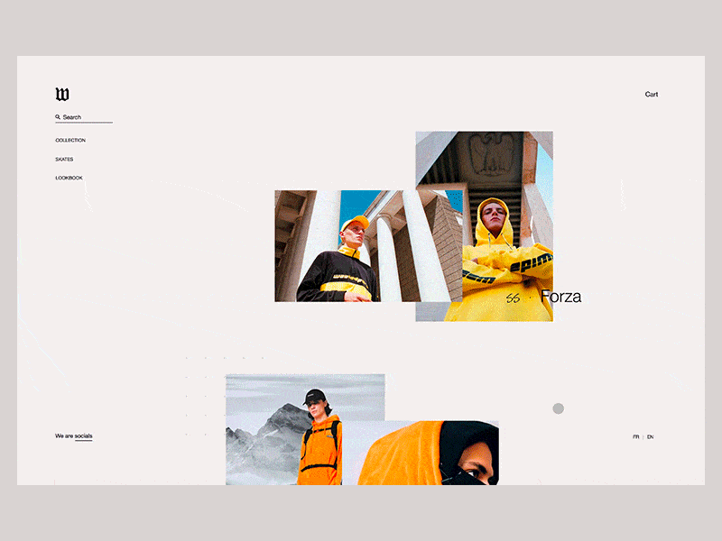 Wasted - Lookbook animation brand home interface minimalism motion shop ui ux wear website