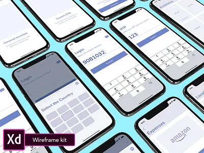 Digital Assistant adobe adobe xd assistant freebie ios iphonex ui kit wireframe wireframes