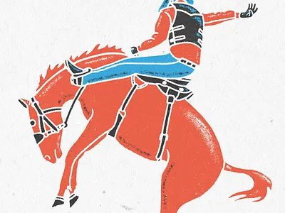 Cowboys and Indians cowboy horse illustration indian texture